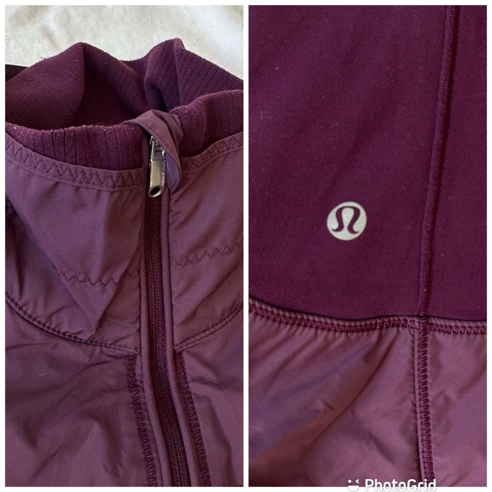 Lululemon Can’t Stop Jacket in Mini Hyper Stripe Plum Matte Glyde Rulu, size 4 - Picture 16 of 16